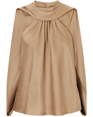 Jonathan Simkhai Gathered Wool Turtleneck - Natural