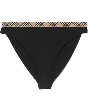 Burberry Check Trim Bikini Briefs - Black