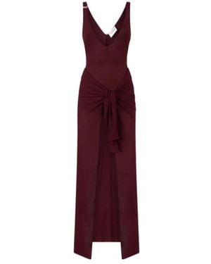 The Attico Dark Grapes Midi Dress - Purple