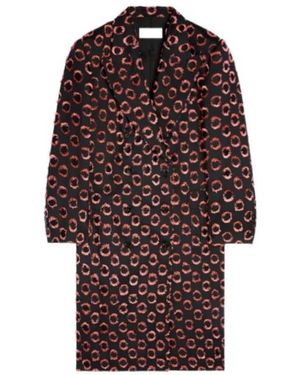 Dries Van Noten Double-Breasted Patterned Coat - Red