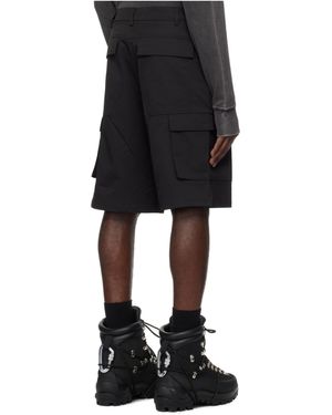 HELIOT EMIL Belt-Loop Shorts - Black