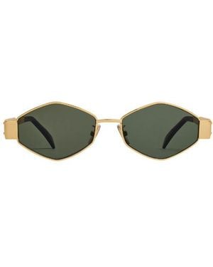 Celine Triomphe Metal 02 Sunglasses - Green
