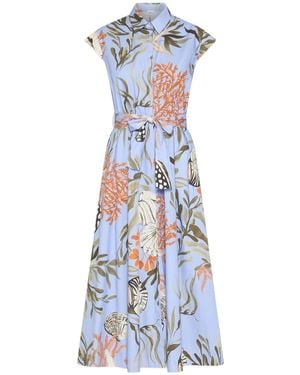 Marella Pleated Dress - Blue