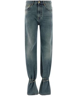 DARKPARK Marion Straight Leg Fitted Removable Cuffs Jeans - Blue