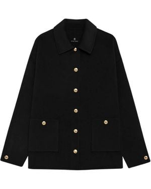 Anine Bing Cashmere Single-Breasted Casual Jacket - Black