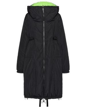RED Valentino Zip-Up Hooded Coat - Blue