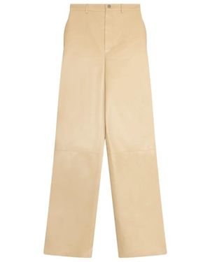 Nanushka High-Waist Straight Pants - Natural