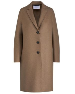 Harris Wharf London Single-Breasted Wool Coat - Brown