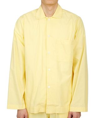 Tekla Poplin Long-Sleeved Pajamas - Yellow