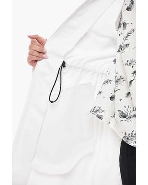 Woolrich Pequea Logo Patch Coat - White