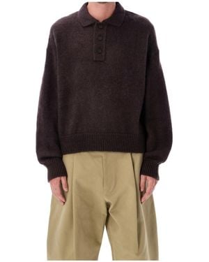 Studio Nicholson Dune Mohair Polo Knitwear - Natural