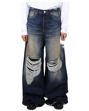 Vetements Belt Loop Denim Trousers - Blue