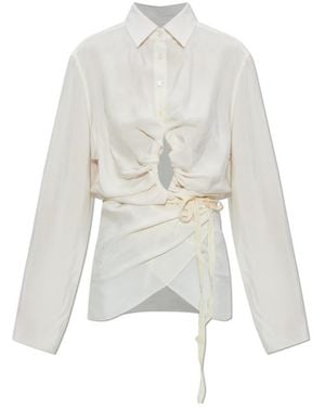 Maison Margiela Draped Front Shirt - White