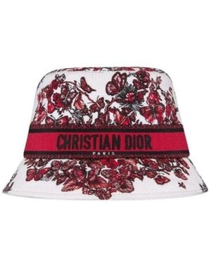 Dior D-Bobbyle Cœur Des Papillons Small Brim Bucket Hat - Red
