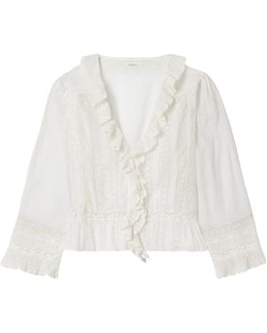 Doen Eldoris Ruffled Lace Top - White
