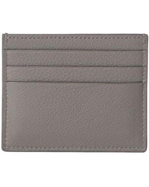 Brunello Cucinelli Grained Calfskin Card Case - Gray