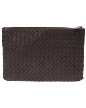 Bottega Veneta Medium Woven Clutch - Black