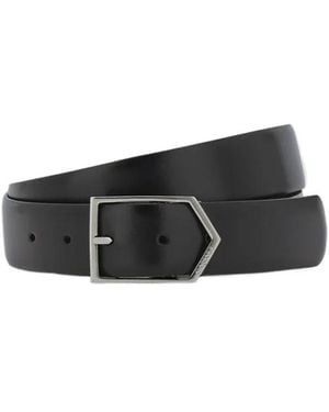 Canali Leather Reversible Belt - White