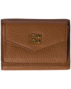 Miu Miu Small Leather Wallet - Brown