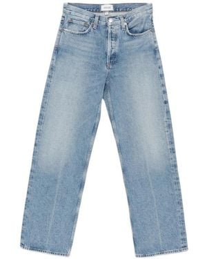 Agolde Pressed Crease Wide-Leg Jeans - Blue