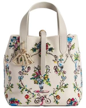 Dior Iviera Small Toujours Vertical Tote Bag - White