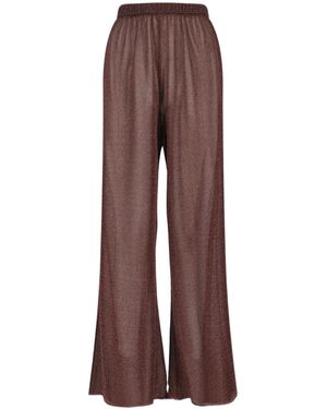 Oséree Oséree Lumière Wide-Leg Trousers - Brown