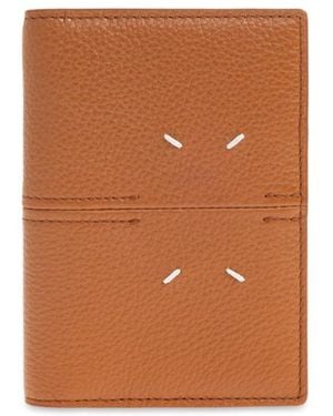 Maison Margiela Stitch Detail Passport Holder - Brown