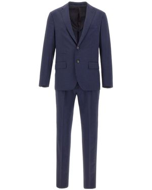 Eleventy Slim Fit Single-Breasted Suit - Blue