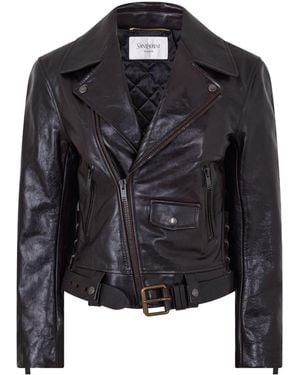 Saint Laurent Leather Jacket - Black