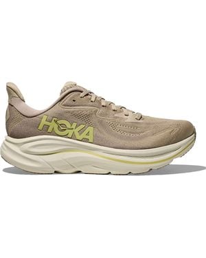 Hoka One One M Clifton 10 Raw Linen/Stone Trainers - Multicolour