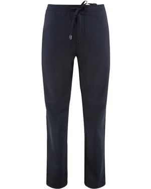 Canali Drawstring Wool Trousers - Blue