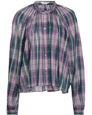 Isabel Marant Plaid Long-Sleeve Shirt - Blue