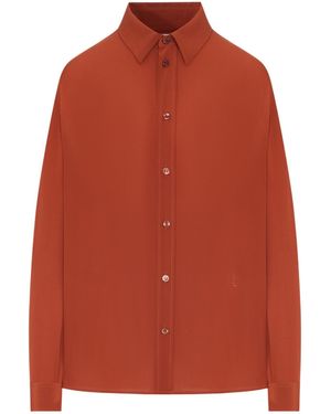 Saint Laurent Button-Up Long-Sleeved Shirt - Orange
