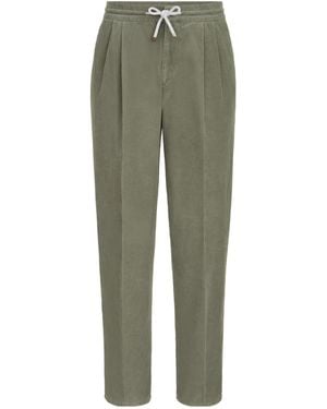 Brunello Cucinelli Garment-Dyed Trousers - Green