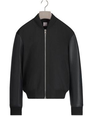 Dior Varsity Jacket With Moulures Embroidery - Black
