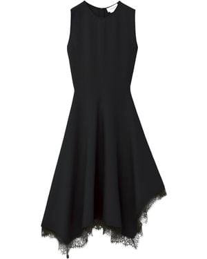 McQueen Asymmetrical Sleeveless Dress - Black