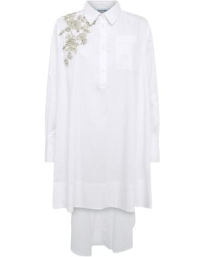 Blugirl Blumarine Long-Sleeved Dress - White