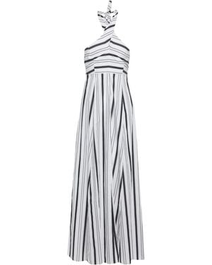 Brunello Cucinelli Striped Slip Dress - White