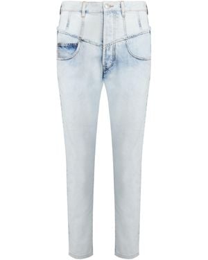 Isabel Marant Oliviani High-Waisted Frayed Jeans - Blue