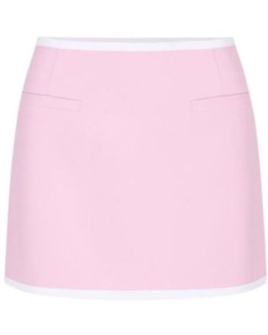 Iceberg Contrasting-Edges Mini Skirt - Pink