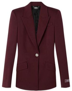 Versace Single-Breasted Blazer - Purple