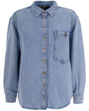 Patrizia Pepe Button-Fastening Long-Sleeve Shirt - Blue
