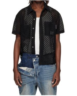 ANDERSSON BELL Open-Knit Shirt - Black