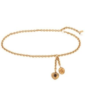 Chloé Heart-Charm Chain Belt - White