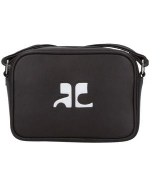Courreges Reedition Leather Camera Bag - Black