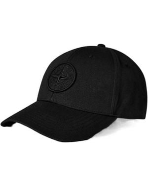 Stone Island Plain Cotton Rep Cap - Black