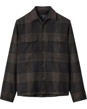 Rag & Bone Plaid Shirt Jacket - Black