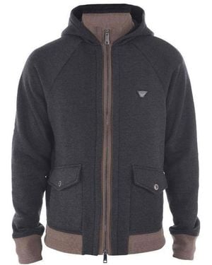 Armani Jeans Logo Details Sports Leisure Jacket - Gray