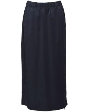 Aspesi Long Satin Skirt - Blue