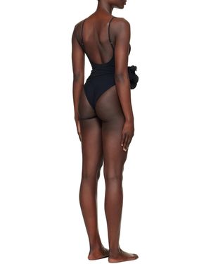 Magda Butrym Floral Detailed One-Piece Swimsuit - Brown